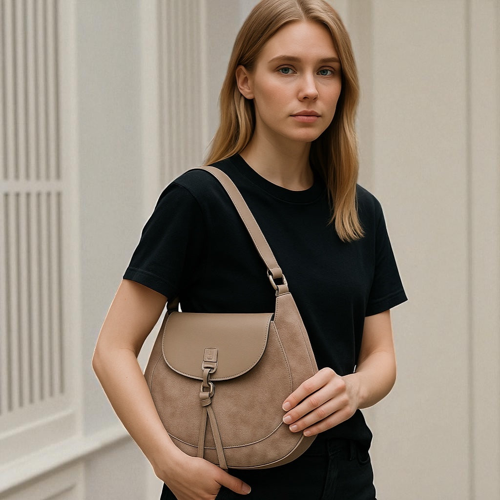 JACKIE SUEDE SHOULDER BAG