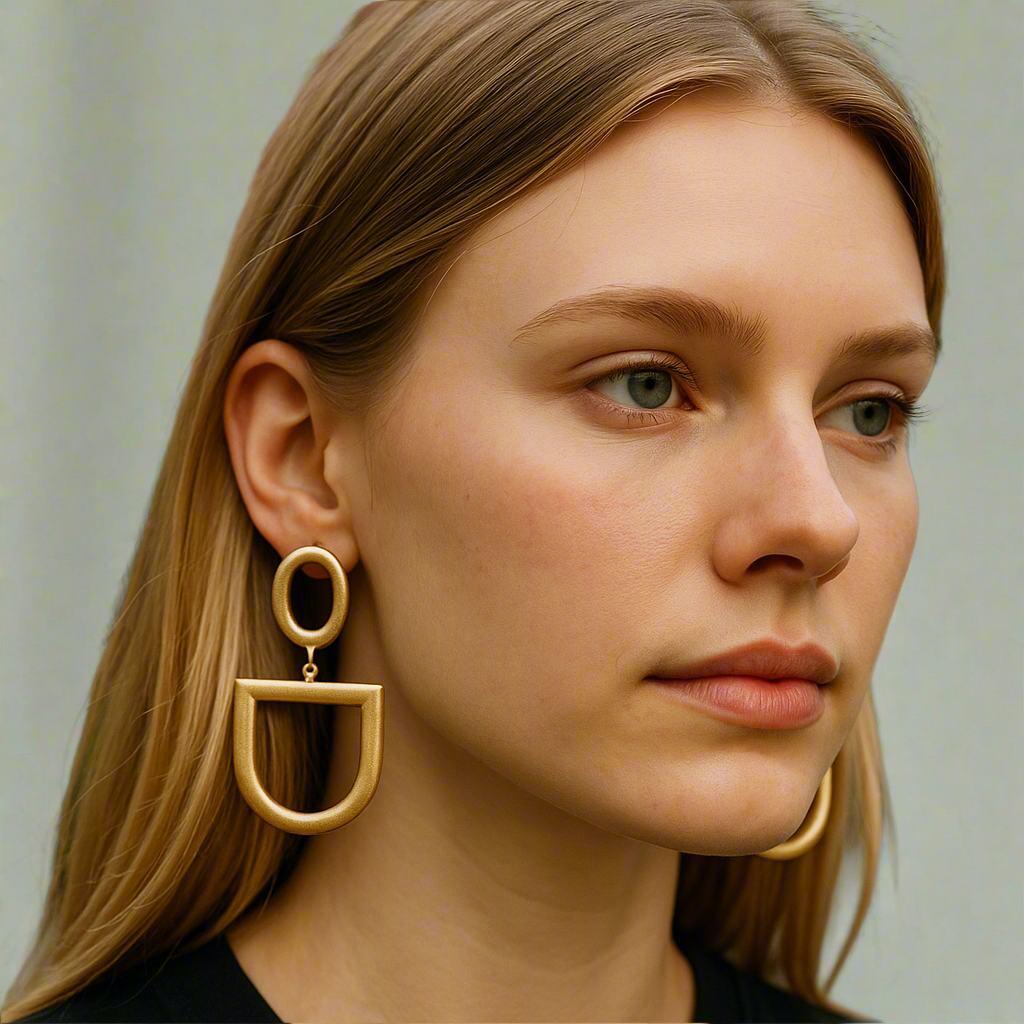 GOLD HORSEBIT EARRING