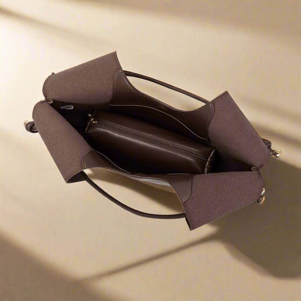 BLACK WOVEN SOLSTICE HANDBAG