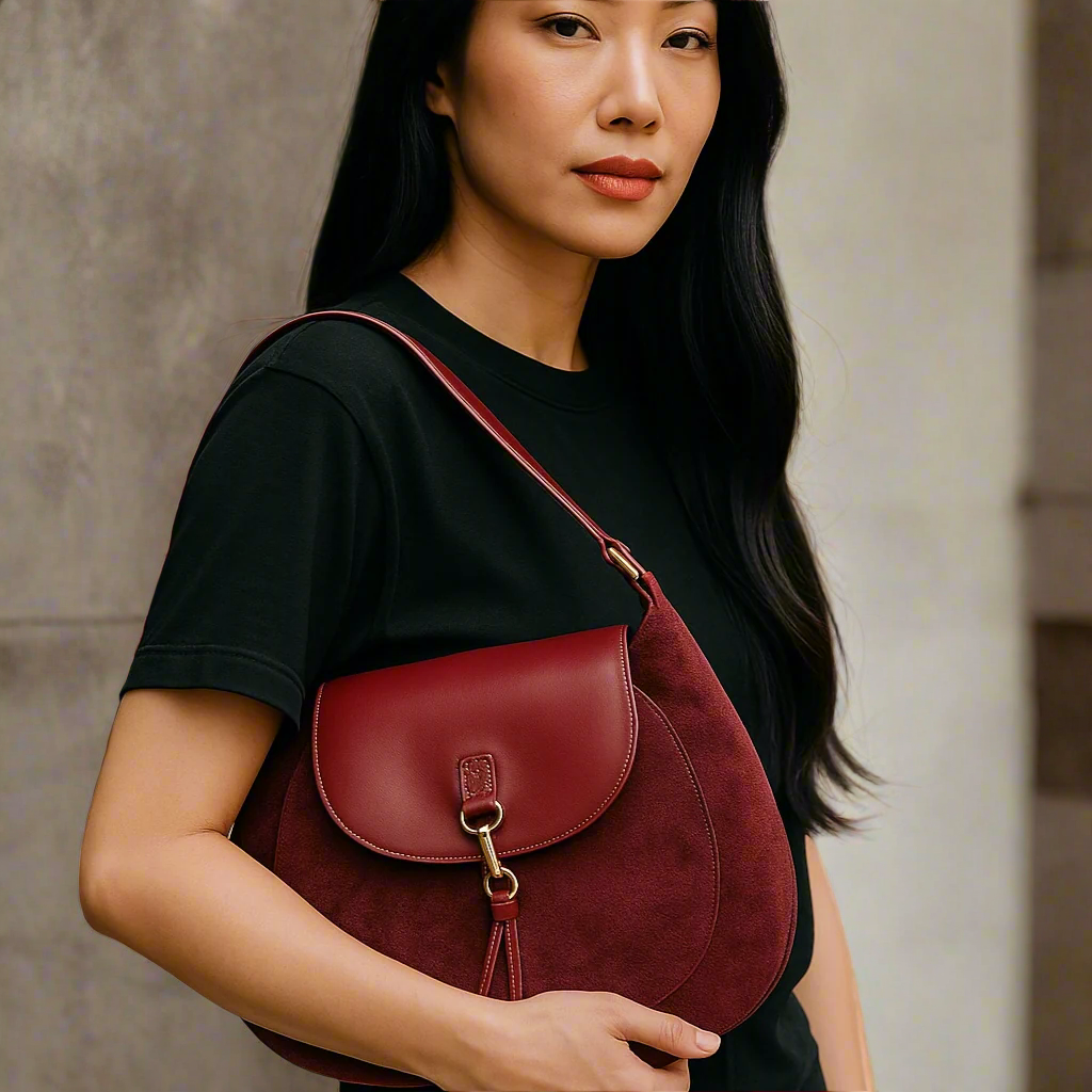 JACKIE SUEDE SHOULDER BAG