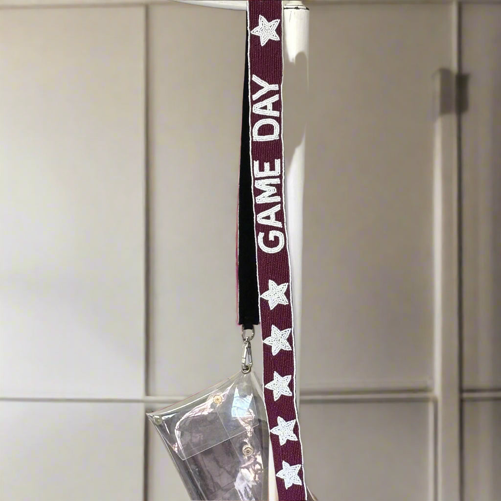 BEADED GAME DAY PURSE STRAP