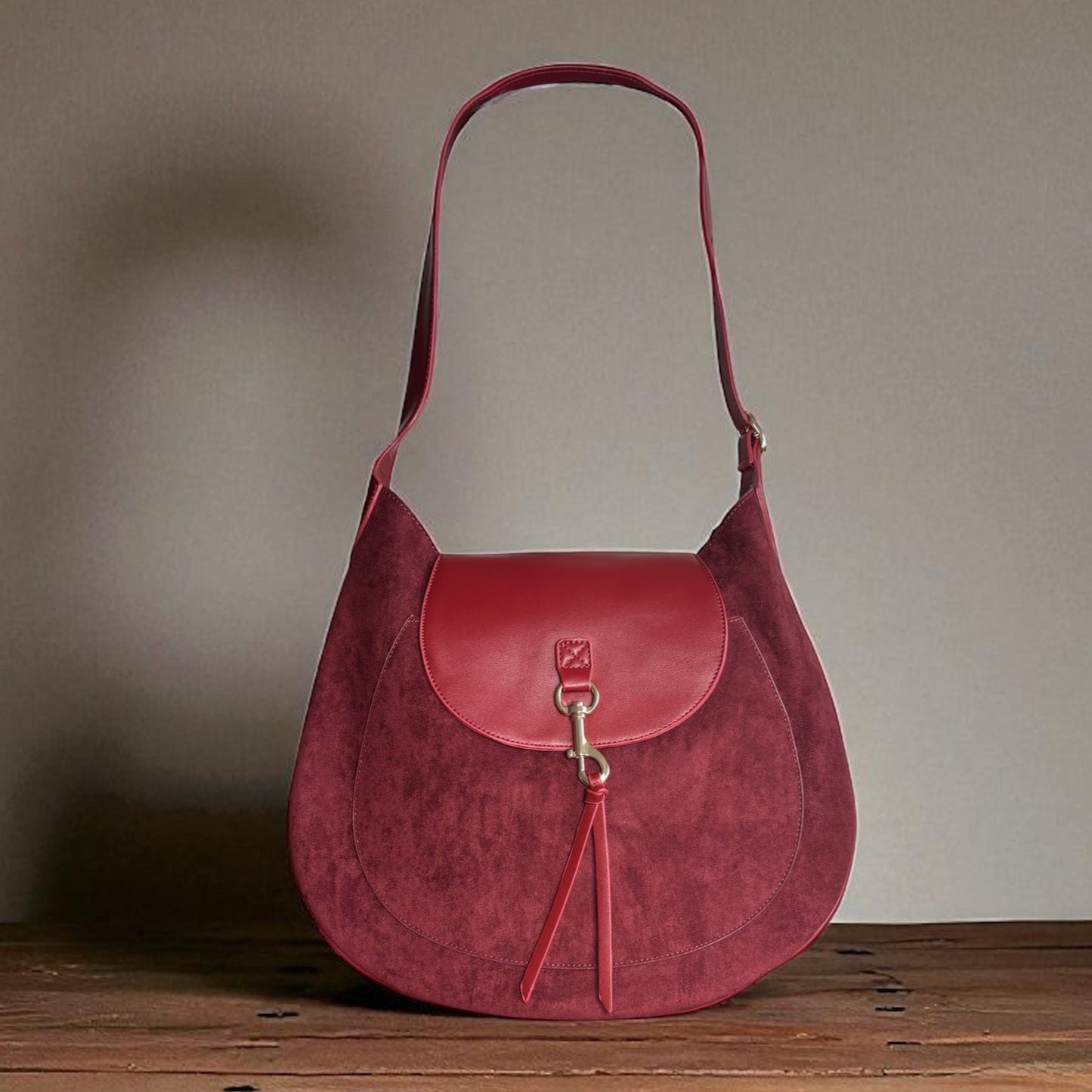 JACKIE SUEDE SHOULDER BAG