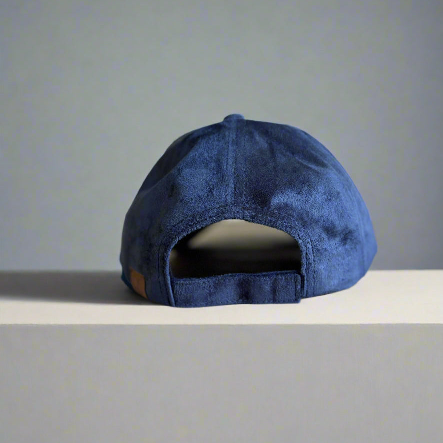 NAVY SUEDE BASEBALL HAT