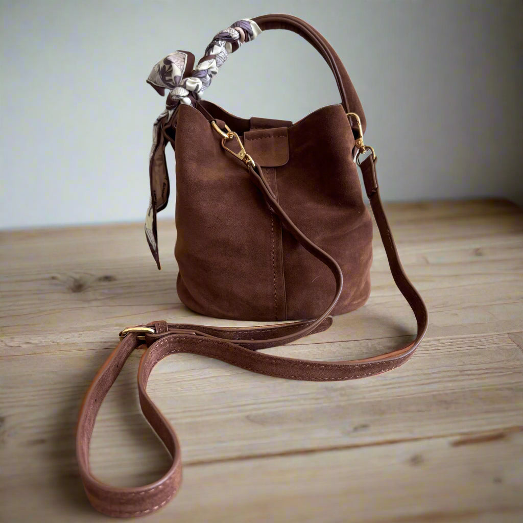 MINI SUEDE BUCKET BAG