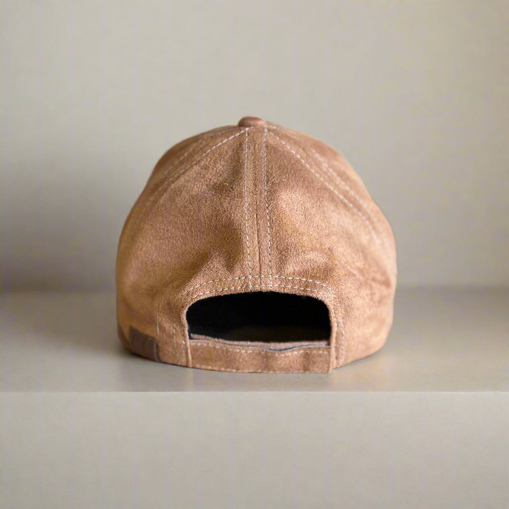 CAMEL SUEDE BASEBALL HAT
