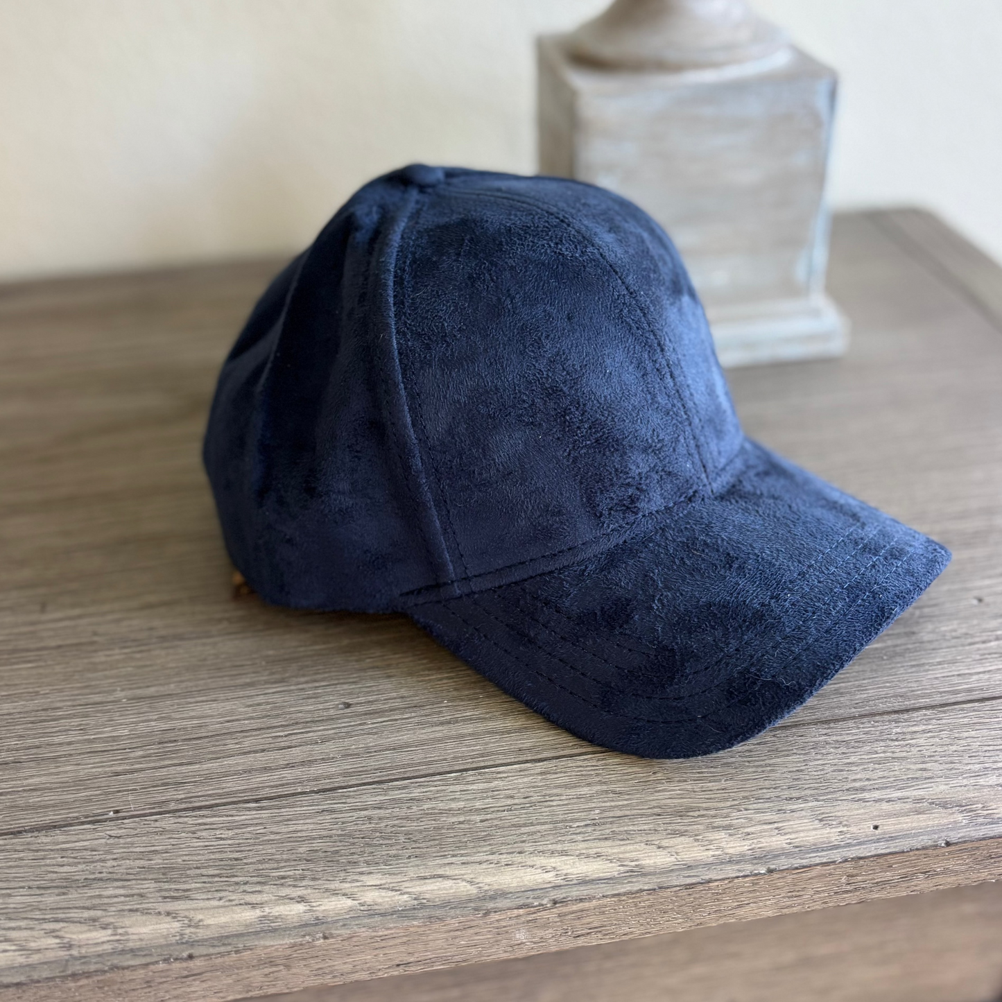 NAVY SUEDE BASEBALL HAT